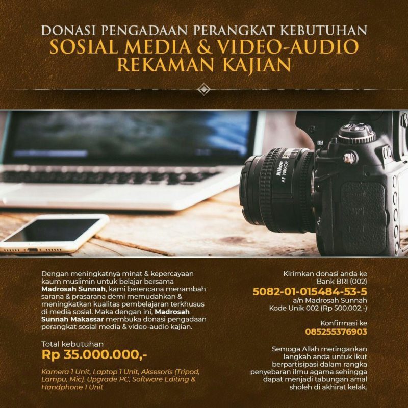 Donasi Pengadaan Perangkat Sosial Media Dan Video-Audio Rekaman Kajian