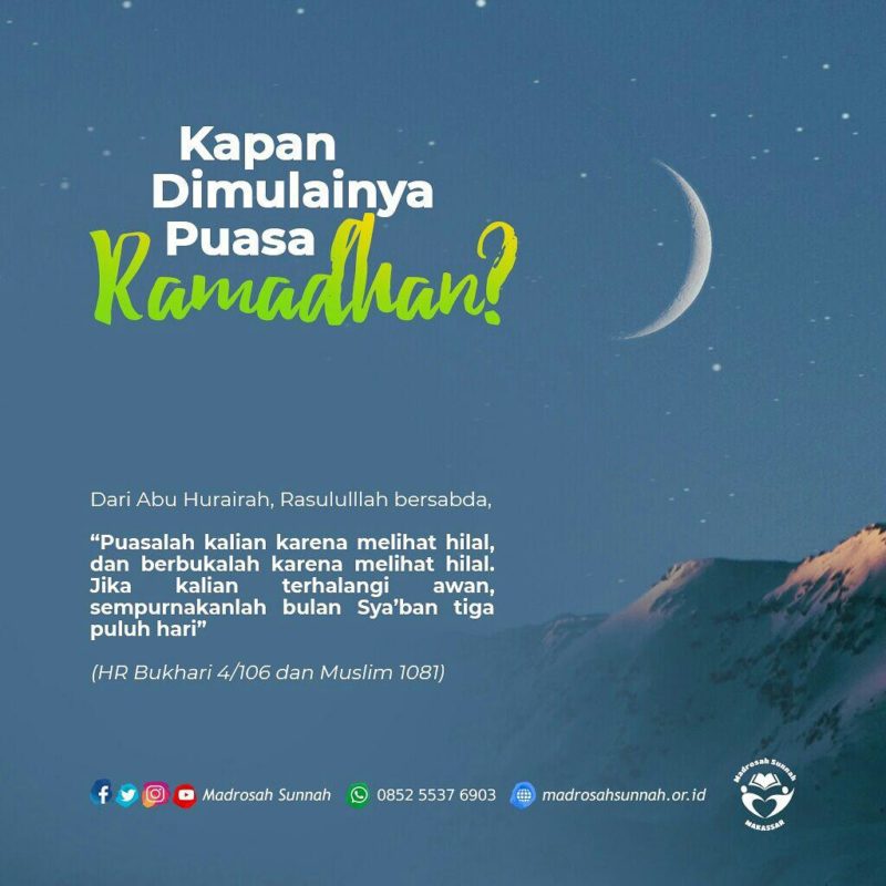 Menetukan Masuknya Bulan Ramadhan Dengan Menggunakan Hisab Dan Kalender