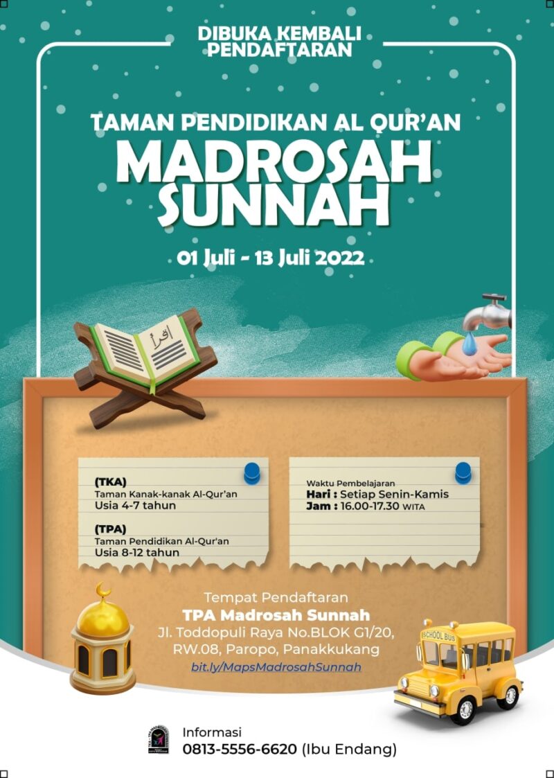 Info Taman Pendidikan Al-Qur’an Madrosah Sunnah