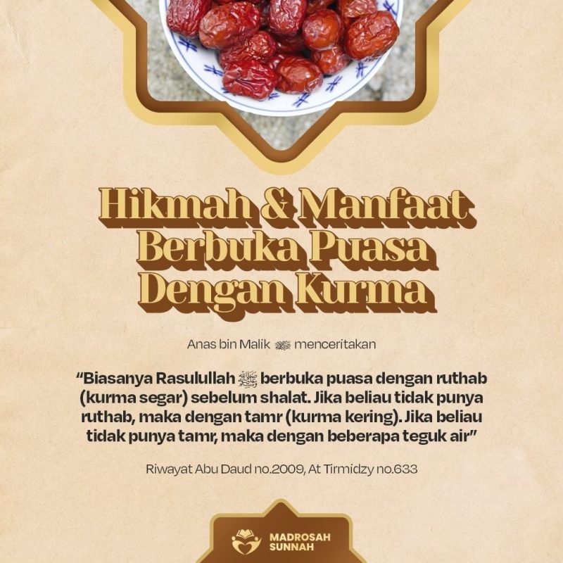 Hikmah & Manfaat Berbuka Puasa Dengan Kurma Hikmah & Manfaat Berbuka Puasa Dengan Kurma