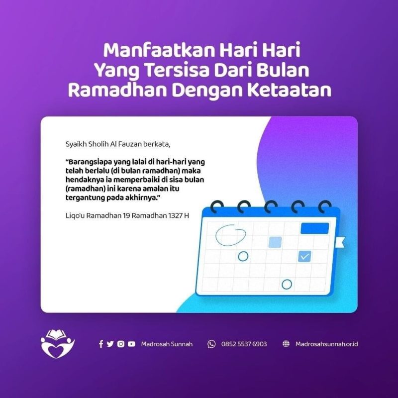 Nasihat Di Hari Ke 16 Bulan Ramadhan